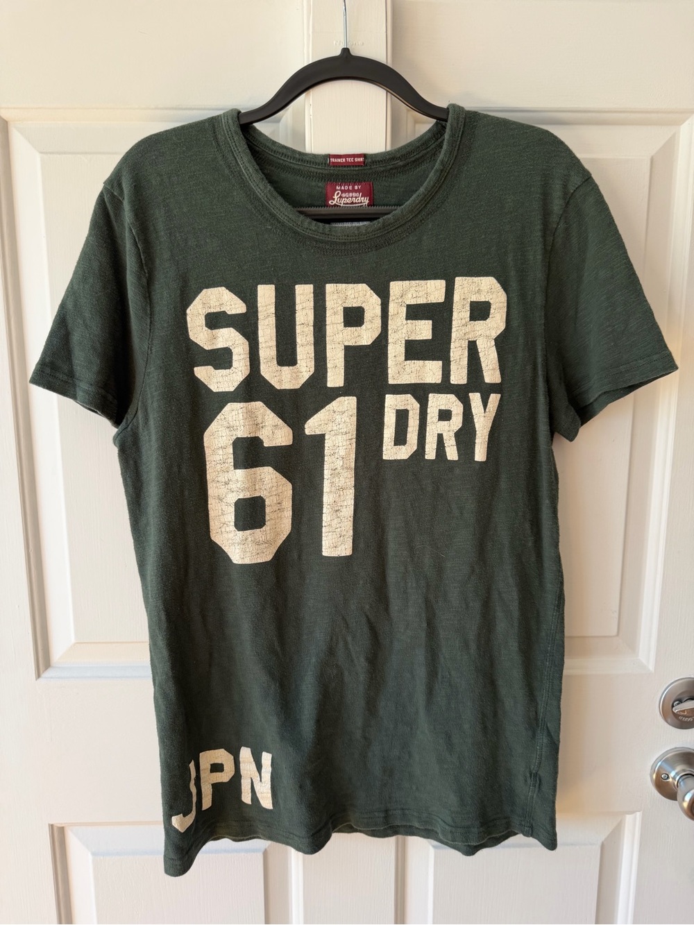Superdry Men's Dark Green 'SUPER 61 DRY' Graphic Tee